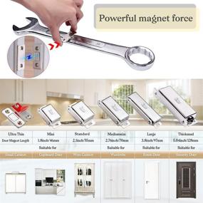 img 3 attached to 🔒 Cabinet Magnetic Catch Jiayi 4 Pack - Ultra Thin, Strong Adhesive and Reliable Door Magnetic Catch for Kitchen Cabinet, Closet, and Drawer - Ensures Secure Closure