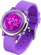 🏊 waterproof digital sport watch for kids – girls & boys, led outdoor sports watch with alarm, stopwatch & luminous display, child wristwatch logo
