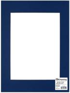 pa framing cream core/bottle blue photo mat board - 12x16 frame for 9x12 photo art logo