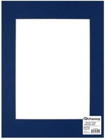 img 1 attached to PA Framing Cream Core/Bottle Blue Photo Mat Board - 12x16 Frame for 9x12 Photo Art