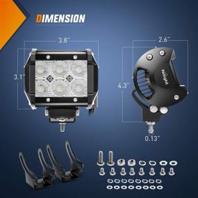 img 3 attached to 🚙 Nilight 60001F-B Led Pods: Super Bright 18W 1260LM Flood Lights for Off-Road Driving - 2PCS Set with 2-Year Warranty