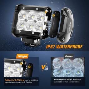 img 1 attached to 🚙 Nilight 60001F-B Led Pods: Super Bright 18W 1260LM Flood Lights for Off-Road Driving - 2PCS Set with 2-Year Warranty