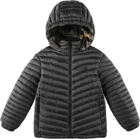 img 3 attached to 🧥 Double Sided Camouflage QLZ Puffer Jacket for Boys' Clothing, available at Jackets & Coats