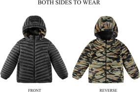 img 2 attached to 🧥 Double Sided Camouflage QLZ Puffer Jacket for Boys' Clothing, available at Jackets & Coats