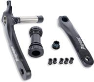 jgbike crank arm set: 170mm 104 bcd, bottom bracket kit, chainring bolts - mtb bmx road bicycle compatible with shimano, sram, fsa, gaint logo