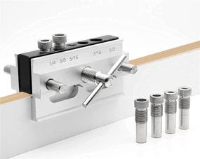 img 4 attached to 🔩 PHITUODA Self-Centering Doweling Jig - Woodworking Hole Locator, Step Drill Guide Bushings Set & Wood Dowel Jig Kit