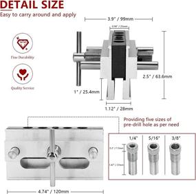 img 1 attached to 🔩 PHITUODA Self-Centering Doweling Jig - Woodworking Hole Locator, Step Drill Guide Bushings Set & Wood Dowel Jig Kit