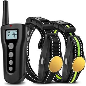 img 4 attached to Bousnic 2-Dog Training Collar: Upgraded Shock Collar with Remote - 1000ft Range, Rechargeable, 🐶 Waterproof - Beep, Vibration, and Shock Modes for Small, Medium, and Large Dogs (15lbs - 120lbs)