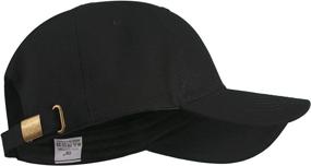 img 1 attached to Unisex Adjustable Baseball Cap: Low Profile Solid Color Dad Hat for Men and Women