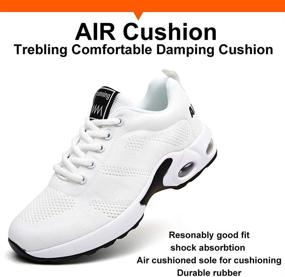 img 3 attached to VWMYQ Women's Running Shoes - Air Cushion, Slip-Resistant, Comfortable Tennis Sneakers