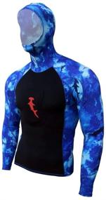 img 2 attached to 🔨 Hammerhead Spearguns Ambush Long Sleeve Rashguard with Hood - HH Camo: Superior Performance and Style