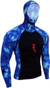 img 3 attached to 🔨 Hammerhead Spearguns Ambush Long Sleeve Rashguard with Hood - HH Camo: Superior Performance and Style