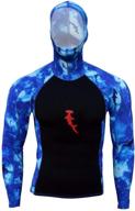 🔨 hammerhead spearguns ambush long sleeve rashguard with hood - hh camo: superior performance and style logo