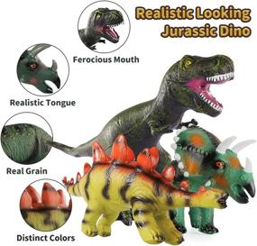 img 1 attached to Impress Your Little One with Baby Home 3Pcs Huge Dinosaur Set