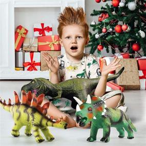 img 3 attached to Impress Your Little One with Baby Home 3Pcs Huge Dinosaur Set