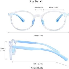 img 1 attached to 👓 LifeArt Kid Blue Light Blocking Glasses: Protects from 85% Harmful Blue Light, Reduces Eyestrain & Blurry Vision, Anti Glare, UV400 Protection