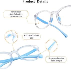 img 2 attached to 👓 LifeArt Kid Blue Light Blocking Glasses: Protects from 85% Harmful Blue Light, Reduces Eyestrain & Blurry Vision, Anti Glare, UV400 Protection