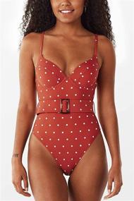 img 1 attached to 👙 CUPSHE Women's Camila Polka Dot Push Up Belted One Piece Swimsuit - Stylish Bathing Suit with Enhanced Support