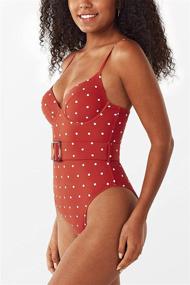 img 2 attached to 👙 CUPSHE Women's Camila Polka Dot Push Up Belted One Piece Swimsuit - Stylish Bathing Suit with Enhanced Support