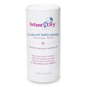 img 4 attached to 👶 All Natural Infant Dry Baby Powder (7.5oz) - Gentle Talc-Free Formula, Unscented