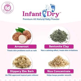 img 1 attached to 👶 All Natural Infant Dry Baby Powder (7.5oz) - Gentle Talc-Free Formula, Unscented