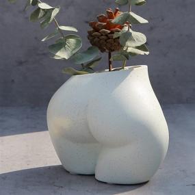 img 4 attached to 🌺 FROZZUR Lower Body Pot: Adorable Sculpture Decor for Indoor & Outdoor Plants - Modern Boho Chic Resin Flower Planter with Drainage Holes