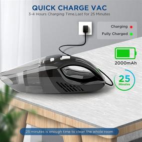 img 1 attached to RUMIA Handheld Vacuum Cordless Cleaner: Powerful 🧹 7000Pa Cyclonic Suction for Home and Car Cleaning