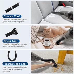 img 2 attached to RUMIA Handheld Vacuum Cordless Cleaner: Powerful 🧹 7000Pa Cyclonic Suction for Home and Car Cleaning