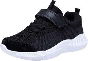 img 4 attached to 👟 Zoneyue Kids Strap Tennis Sport Shoes - Buckled Athletic Running Sneakers for Toddlers, Little Kids, and Big Kids