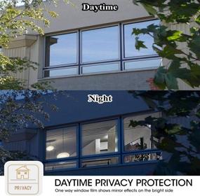 img 1 attached to 🏢 Arthome Privacy Window Film – Daytime UV Blocking Mirror Film, Non-Adhesive Static Cling Heat Control Reflective Glass Film for Home and Office, 35.4 Inch x 8.3 Feet, Silver