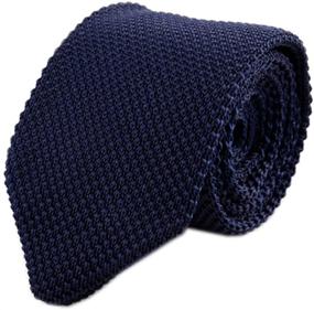 img 1 attached to Stylish Secdtie Woven Midnight Skinny Necktie: A Must-Have Accessory for Men