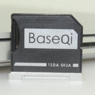 адаптер baseqi из алюминия для microsd для macbook. аксессуары и периферийные устройства для компьютера. логотип