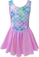 sparkling lovefairy gymnastics dance leotards skirt: 🎀 sleeveless ballet tutu dress, ideal for girls aged 4-8 logo