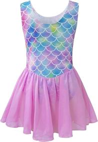 img 3 attached to Sparkling Lovefairy Gymnastics Dance Leotards Skirt: 🎀 Sleeveless Ballet Tutu Dress, Ideal for Girls aged 4-8