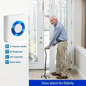 img 2 attached to 🔔 Wireless Caregiver Pager Door Sensor Alarm for Elderly Dementia Patients, Door Open Chime Alert Kit for Kids Safety/Home/Store/Business with Plug-in Receiver - One Sensor Included