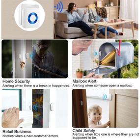 img 1 attached to 🔔 Wireless Caregiver Pager Door Sensor Alarm for Elderly Dementia Patients, Door Open Chime Alert Kit for Kids Safety/Home/Store/Business with Plug-in Receiver - One Sensor Included