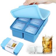 🧊 geesta silicone ice cube trays with lid: whiskey ice cubes & 2-inch square ice ball - reusable, chill drinks & freeze sauces logo