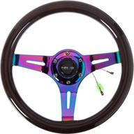 🔥 улучшенный seo: рулевое колесо nrg innovations st-310bk-mc black wood grain (310 мм, неохром 3-спицевое с центром) логотип