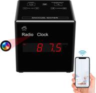 🕵️ hidden spy camera wifi clock: 1080p full hd video, bluetooth speaker, fm radio, night vision, motion detection - pet/nanny/baby/home safety - gray (video only) logo