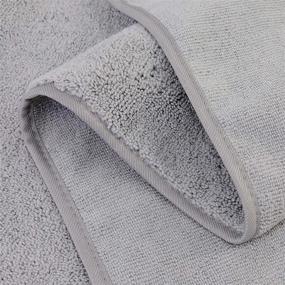 img 2 attached to Polyte Quick Dry Microfiber Bath Towel Body Wrap: Men's One Size Gray Option!