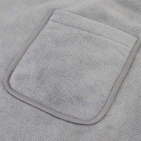 img 1 attached to Polyte Quick Dry Microfiber Bath Towel Body Wrap: Men's One Size Gray Option!