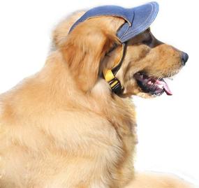 img 4 attached to 🧢 Stay Cool in Style with the Pet Dog Outdoor Cap - Denim Hat for Summer Sun Protection (Small)