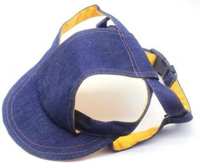 img 2 attached to 🧢 Stay Cool in Style with the Pet Dog Outdoor Cap - Denim Hat for Summer Sun Protection (Small)