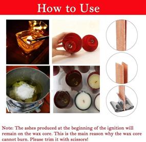 img 2 attached to Premium 50PCS Wooden Candle Wick with Base for DIY Candle Making Kits - Ideal Choice for Various Candles