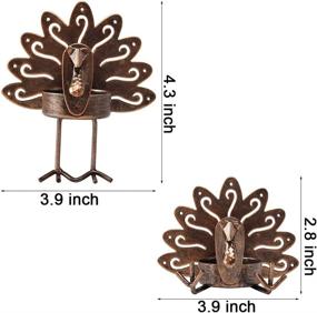 img 3 attached to 🦃 Forup 6 Pack Metal Turkey Tea Light Candle Holders - Festive Thanksgiving Decoration for Home