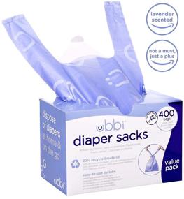 img 3 attached to 👶 Ubbi Disposable Diaper Sacks, Scented with Lavender, Convenient Tie Tabs, Eco-Friendly Construction, Ideal for Diaper Disposal or Pet Waste, 400-Count