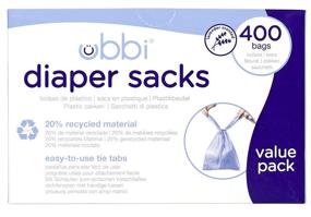 img 2 attached to 👶 Ubbi Disposable Diaper Sacks, Scented with Lavender, Convenient Tie Tabs, Eco-Friendly Construction, Ideal for Diaper Disposal or Pet Waste, 400-Count