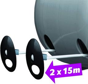 img 2 attached to 👕 Gray Minky Homecare Outdoor Retractable Clothesline - 2x 49 Feet