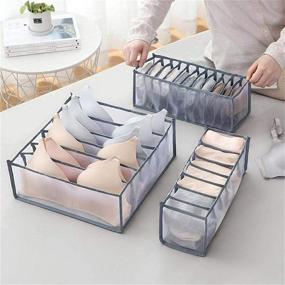 img 4 attached to Underwear Organizer Collapsible Compartments Organizing Storage & Organization