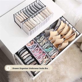 img 3 attached to Underwear Organizer Collapsible Compartments Organizing Storage & Organization